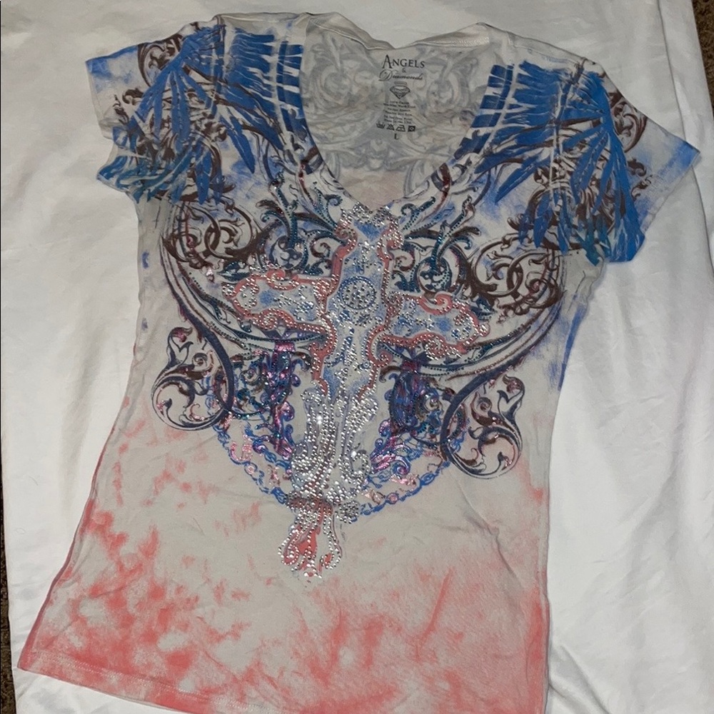 Angel and Diamonds Angelic Wings T-Shirt